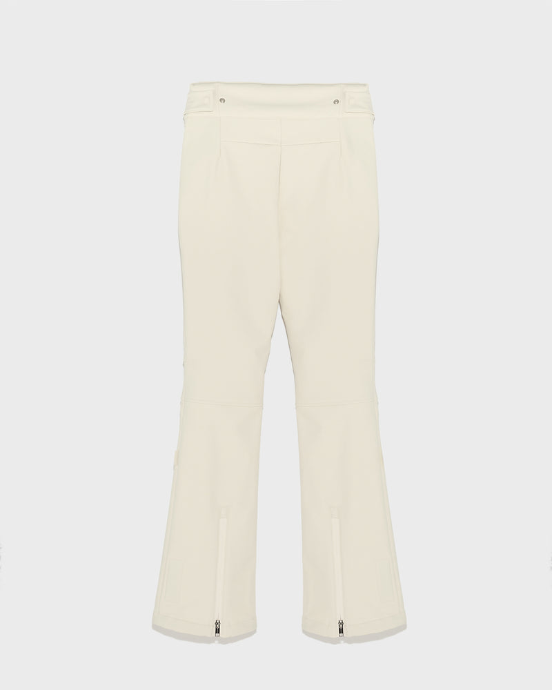 Softshell fabric flared fitted trousers - white - Yves Salomon