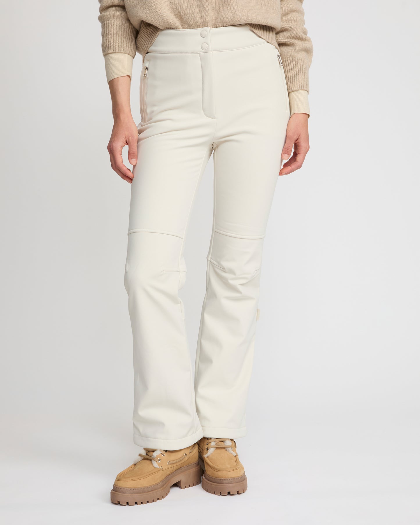 Softshell fabric flared fitted ski trousers - Yves Salomon