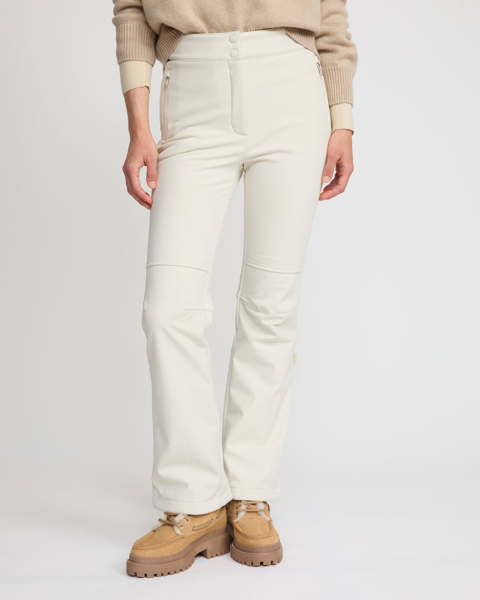 Softshell fabric flared fitted ski trousers - Yves Salomon