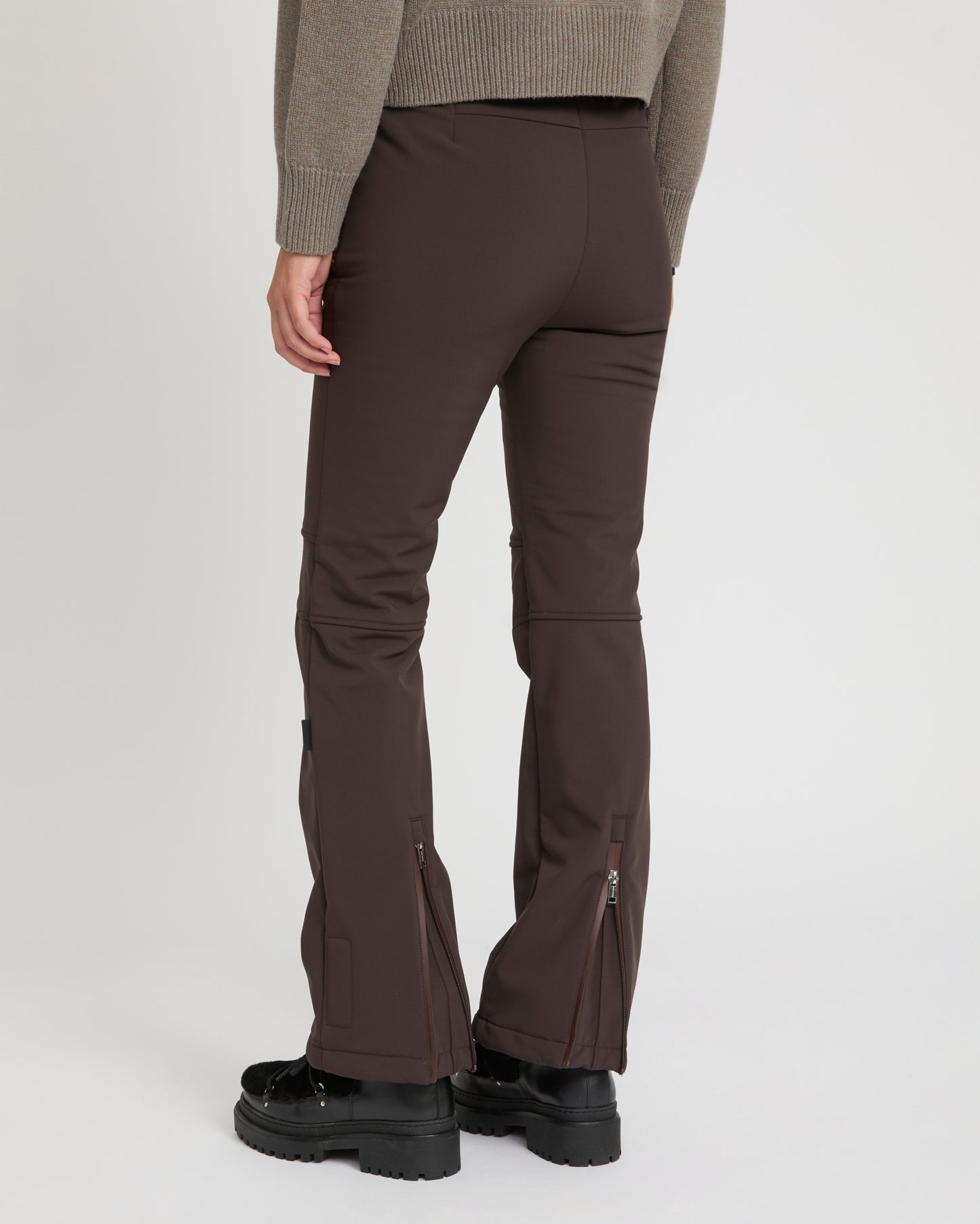 Softshell fabric flared fitted ski trousers -Yves Salomon
