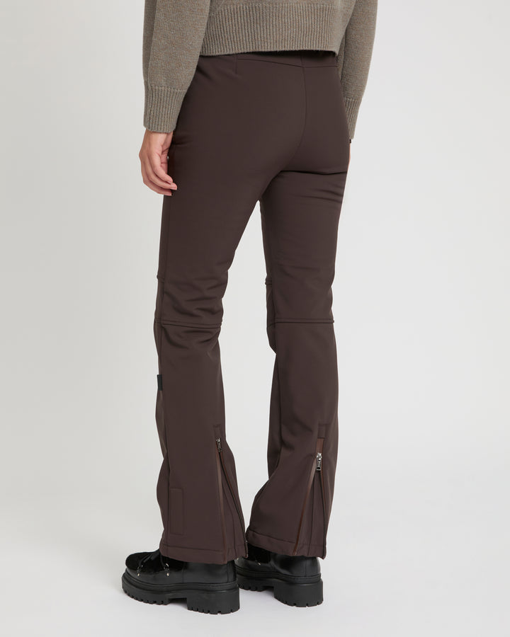 Softshell fabric flared fitted ski trousers -Yves Salomon
