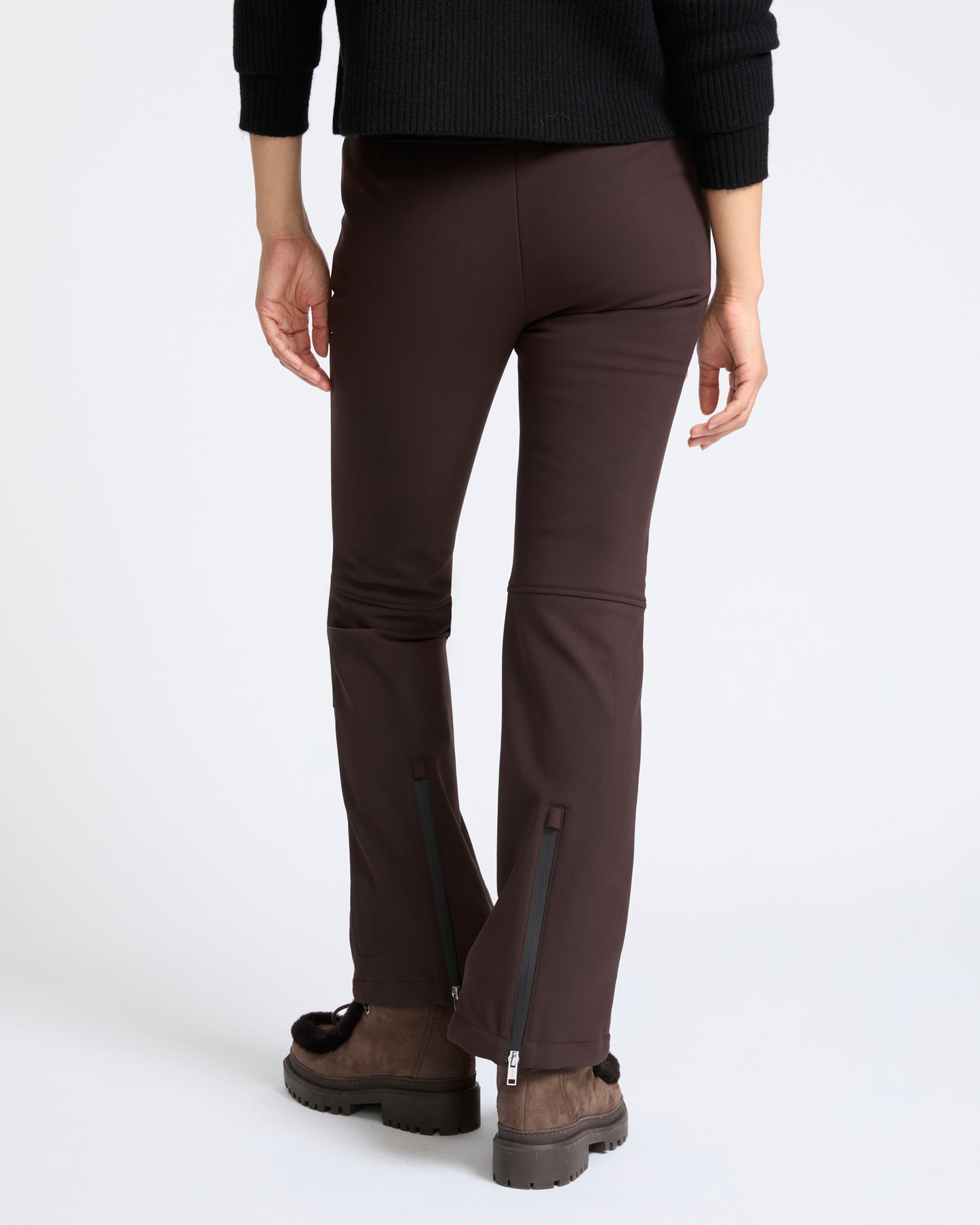 Softshell fabric flared fitted ski trousers - Yves Salomon - New Fall Winter Collection