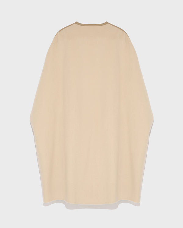 Double-sided cashmere blend cape with button details - beige - Yves Salomon