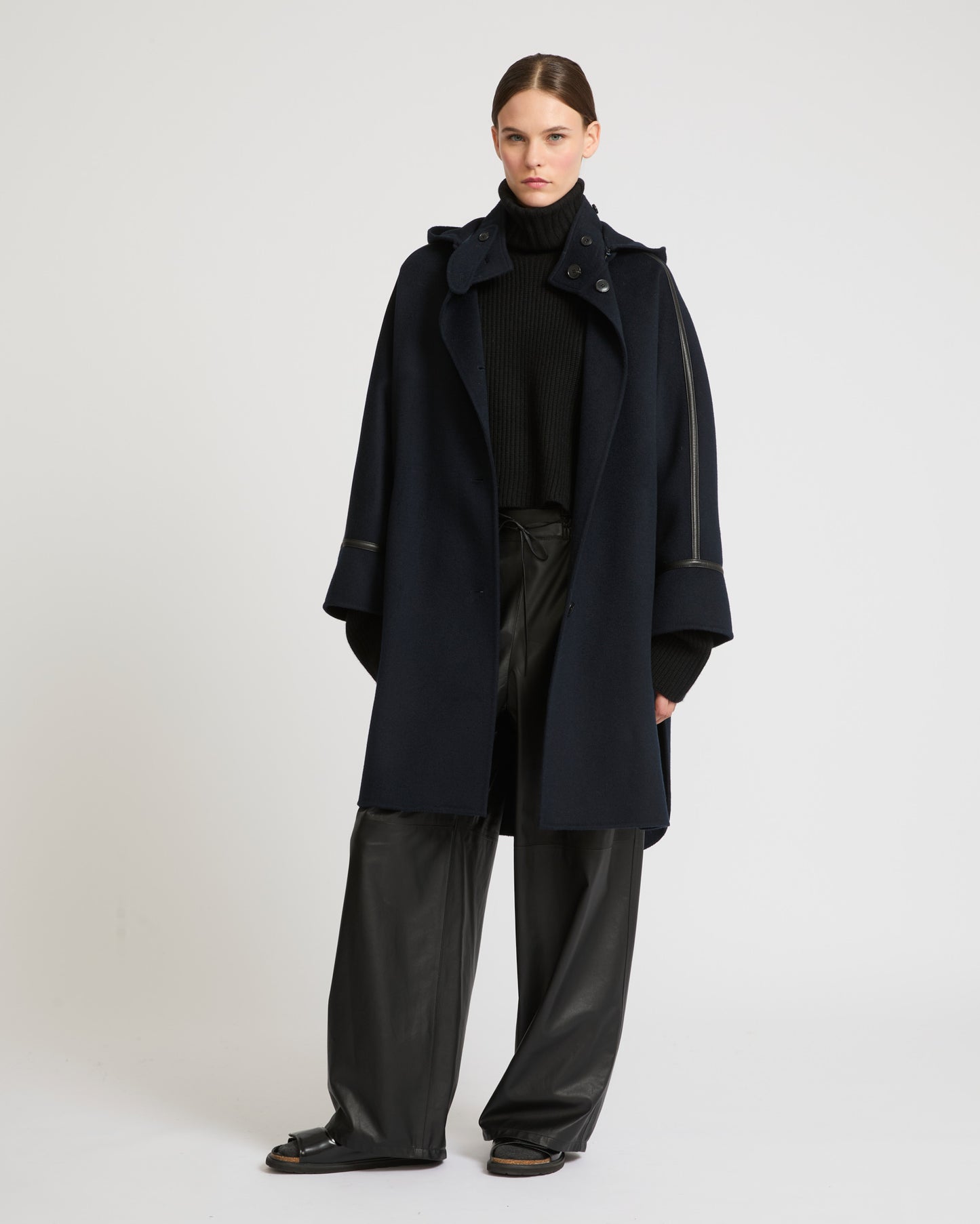 Double-sided cashmere blend hooded cape-Yves salomon-Winter sale & boxing day