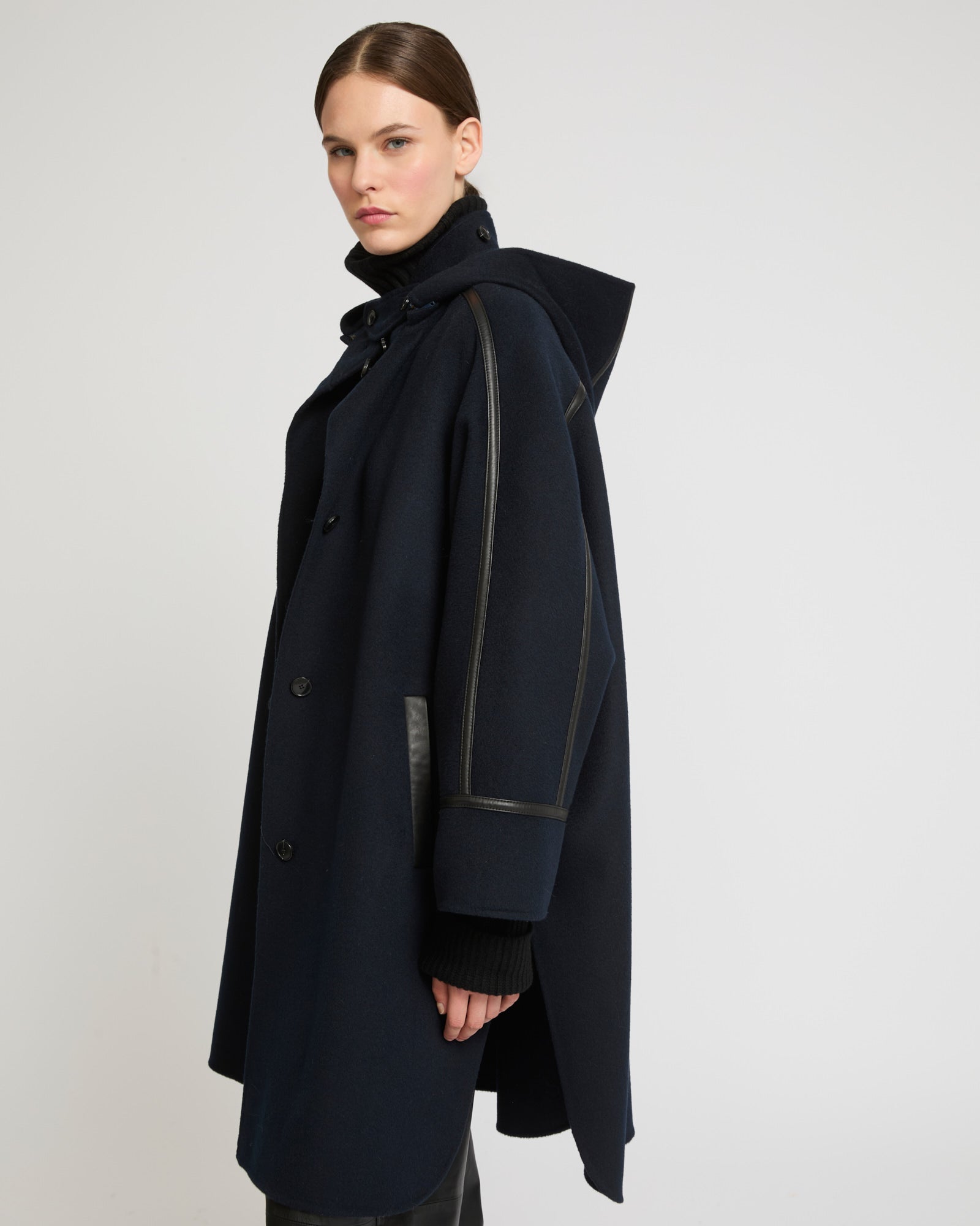Double-sided cashmere blend hooded cape-Yves salomon-Winter sale & boxing day