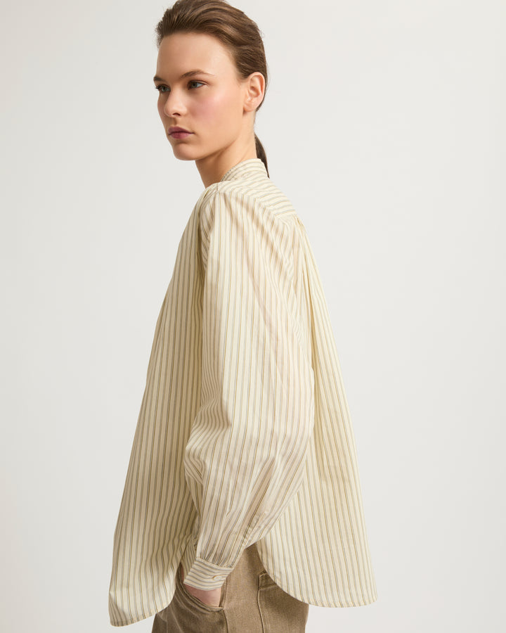 Pleated cotton-blend shirt-Yves salomon-Winter sale & boxing day