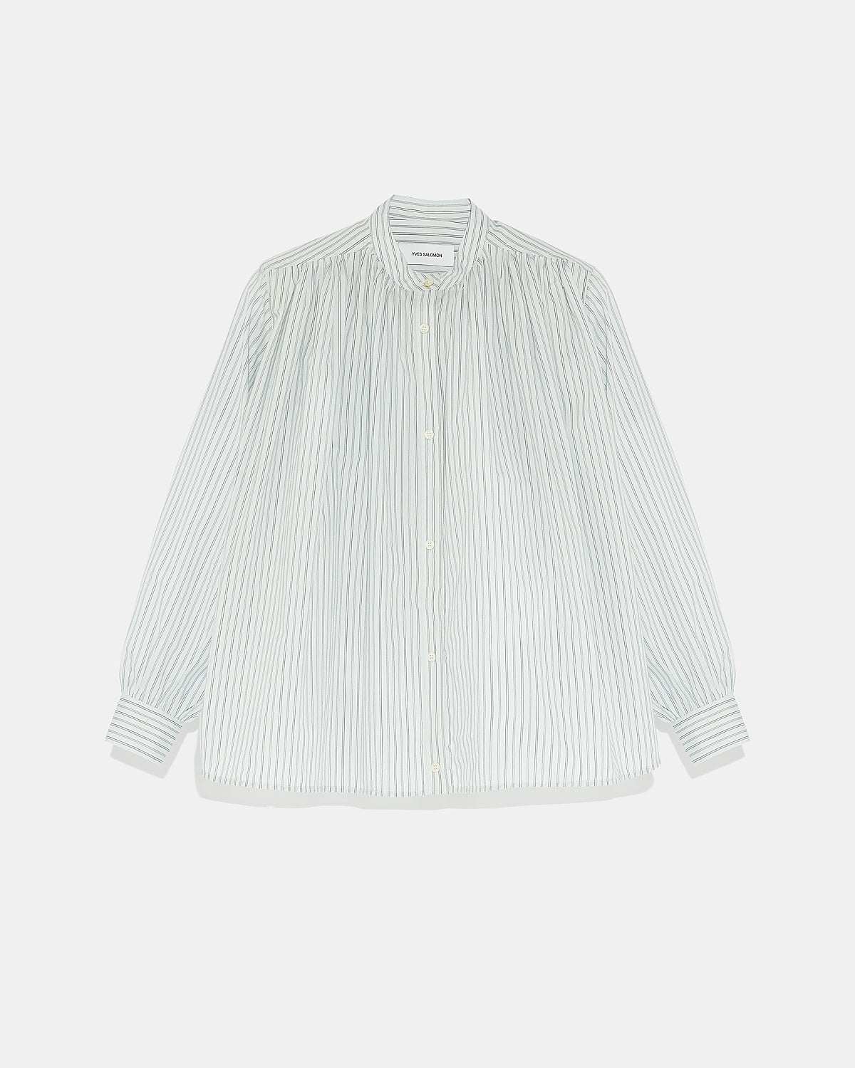 Pleated cotton-blend shirt-Yves salomon-Winter sale & boxing day