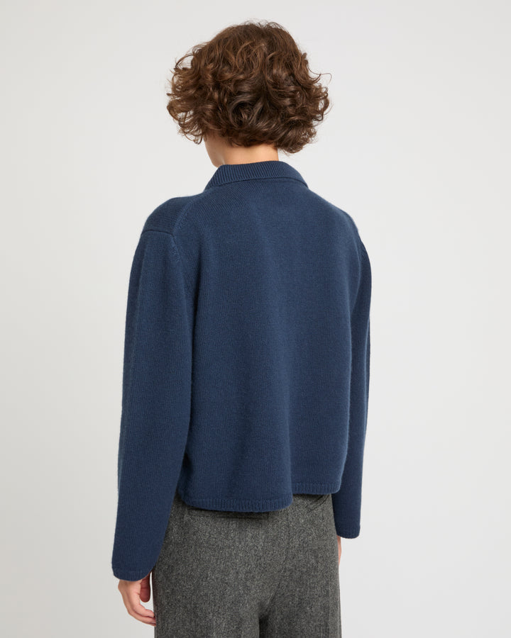 V-neck wool and cashmere sweater -Yves Salomon