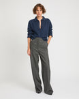 V-neck wool and cashmere sweater