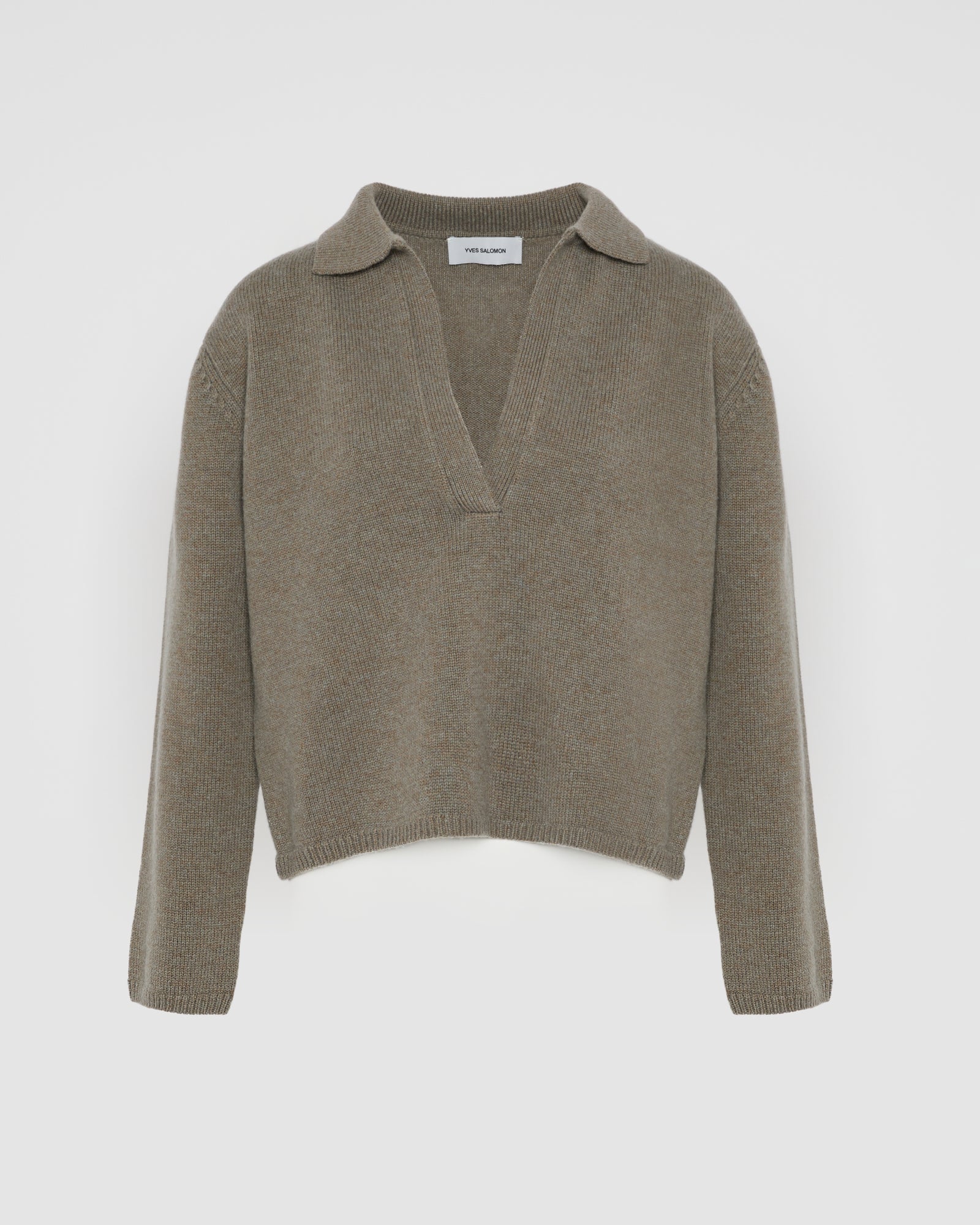 V-neck wool and cashmere sweater - Yves Salomon