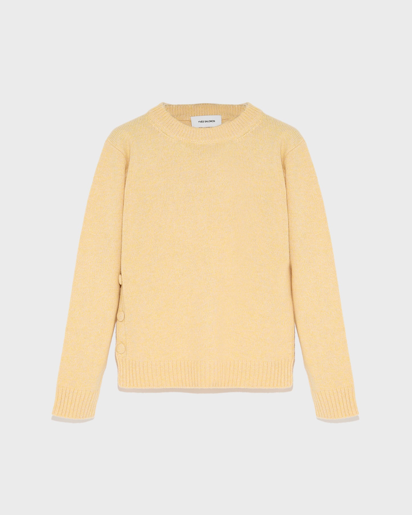Cashmere round neck jumper-Yves salomon-Winter sale & boxing day