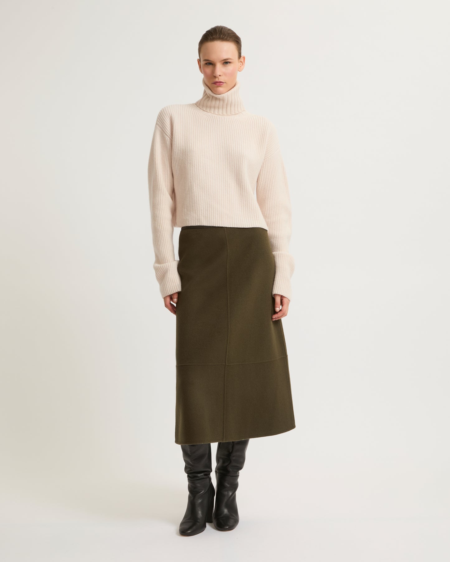 Double-sided cashmere blend skirt-Yves salomon-Winter sale & boxing day