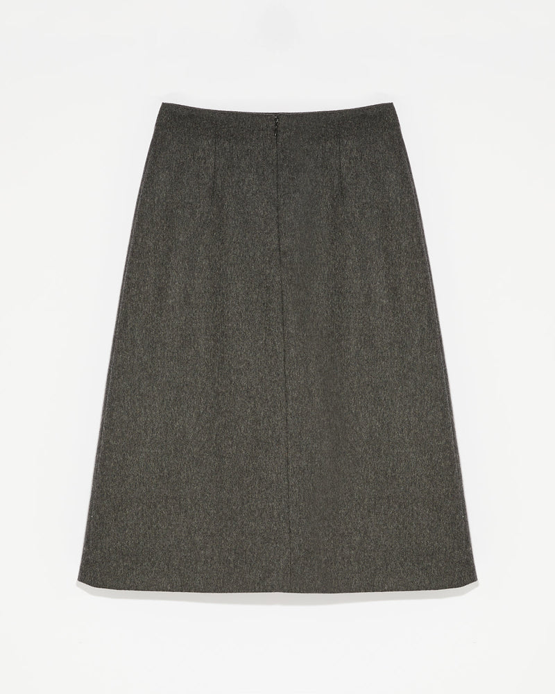 Flannel panel skirt - grey - Yves Salomon