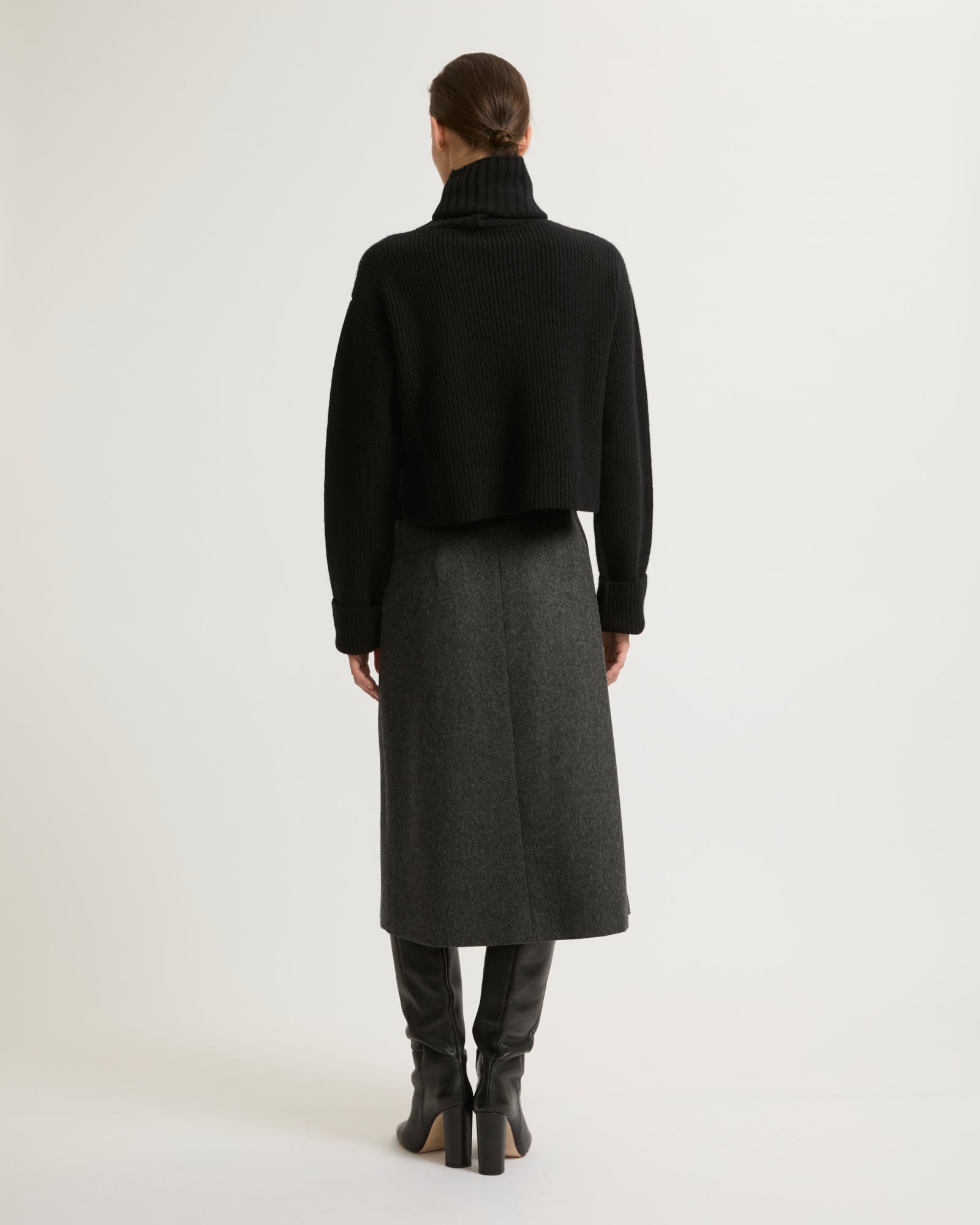 Flannel wrap skirt-Yves salomon-Winter sale & boxing day