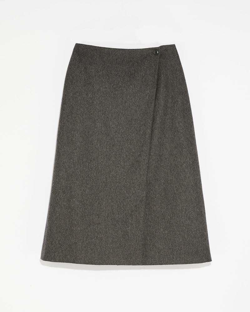 Flannel panel skirt - grey - Yves Salomon