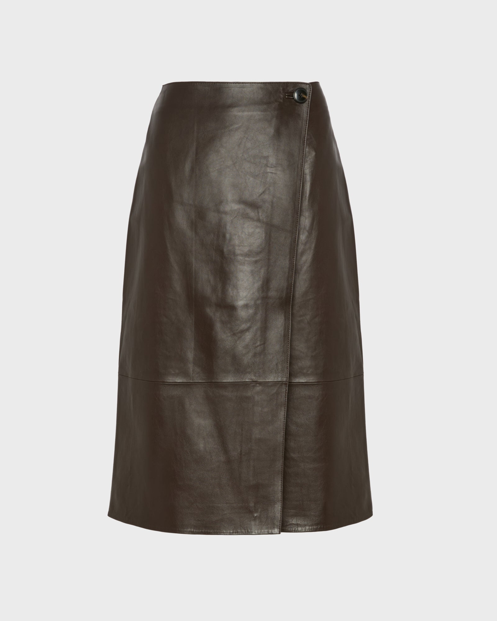 Lamb leather panel skirt -Yves Salomon