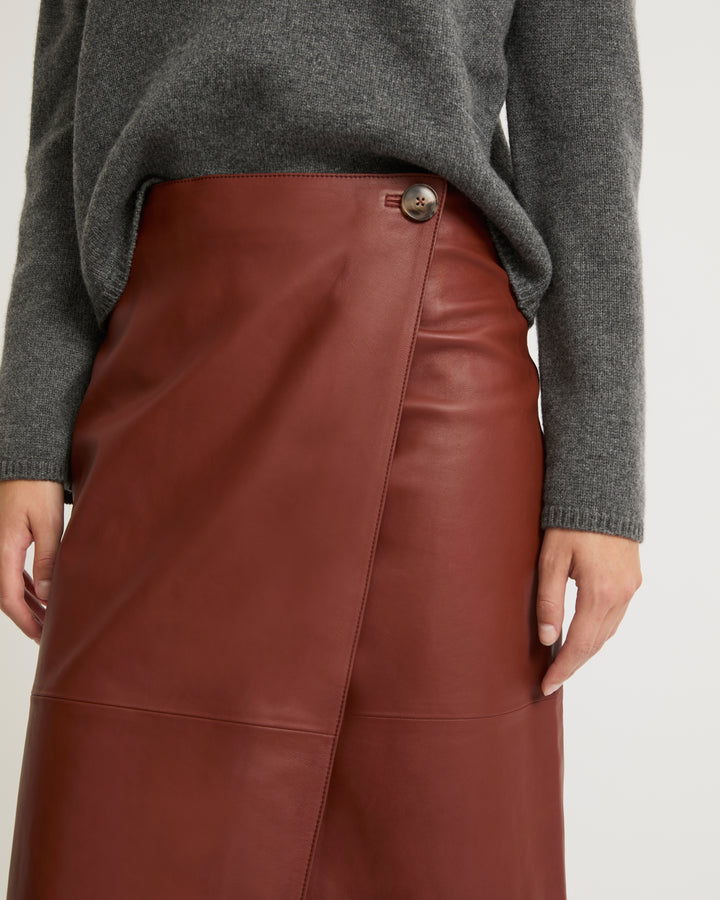 Winter sale & boxing day Yves Salomon -Lamb leather wrap skirt