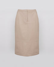 Lamb leather pencil skirt