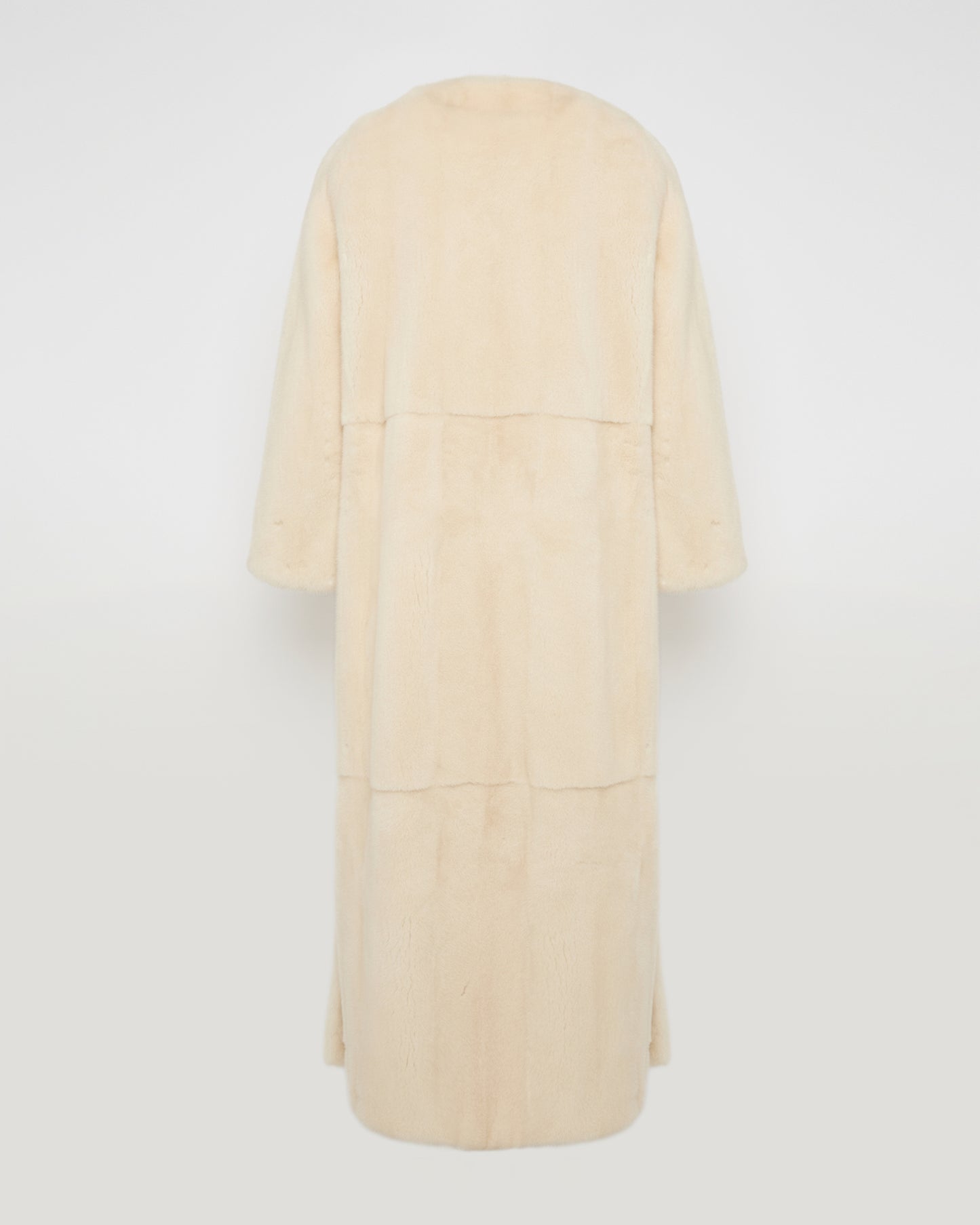 Maxi belted coat in long-haired mink fur -Yves Salomon