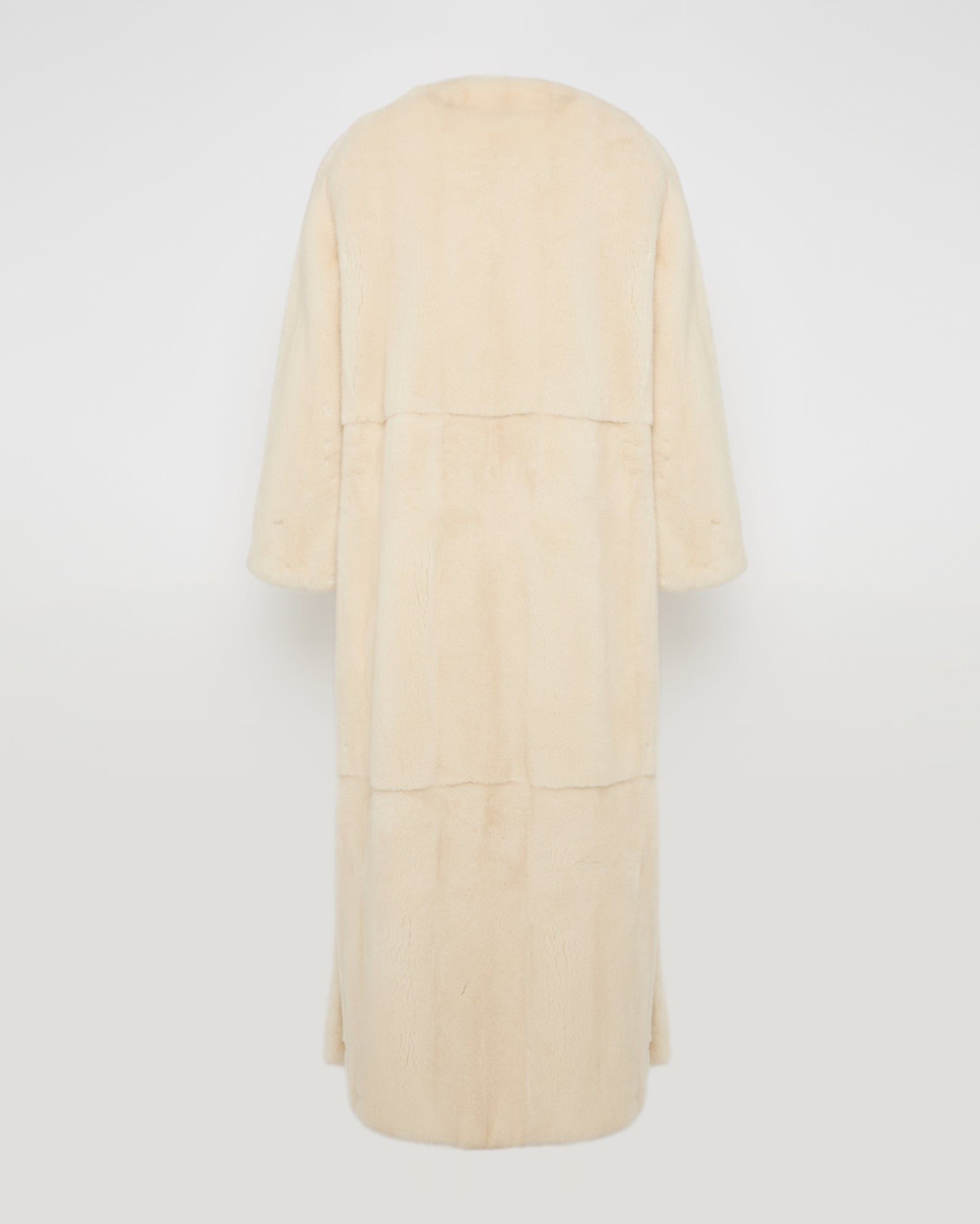 Maxi belted coat in long-haired mink fur -Yves Salomon
