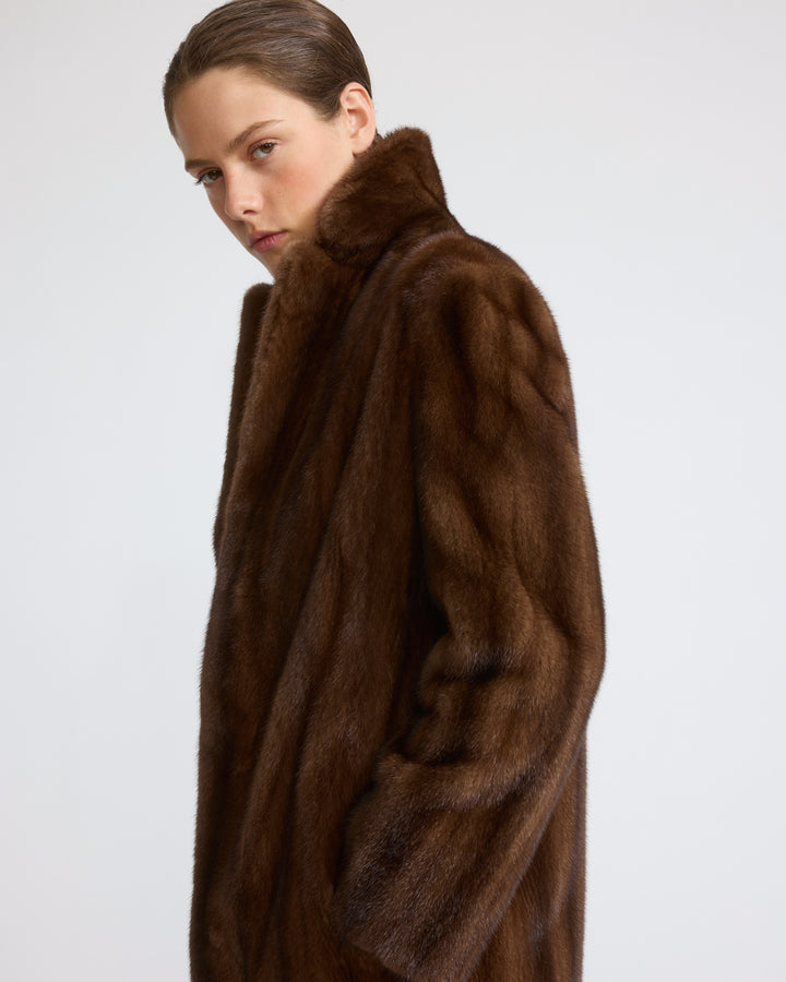 Long coat in long-haired mink fur - Yves Salomon - New Fall/Winter Collection