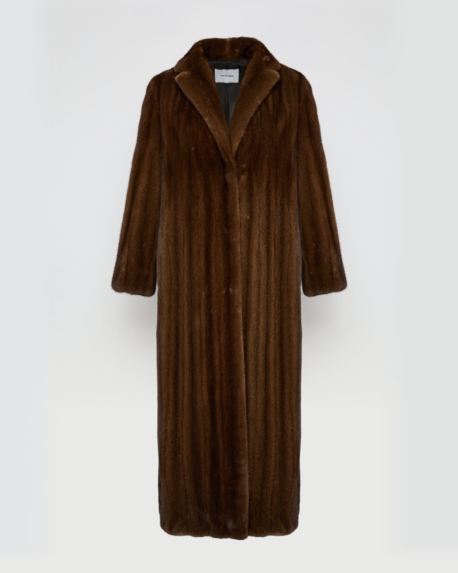 Long coat in long-haired mink fur - brown - Yves Salomon – Yves