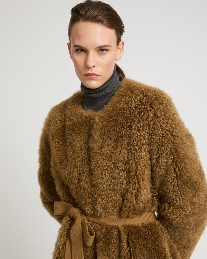 Private sale - Yves Salomon - Coat in merino knit and lambskin