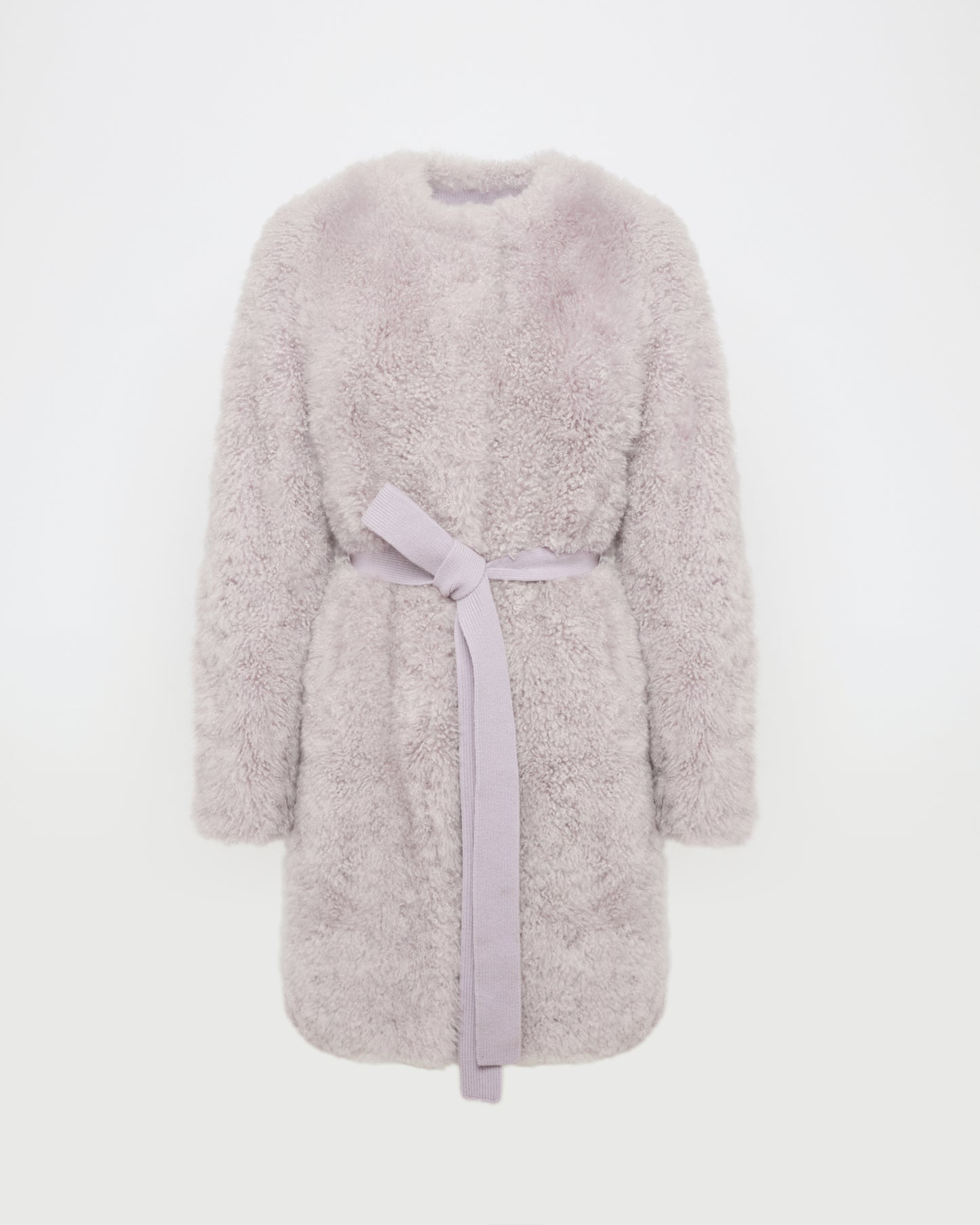 Coat in merino knit and lambskin -Yves Salomon