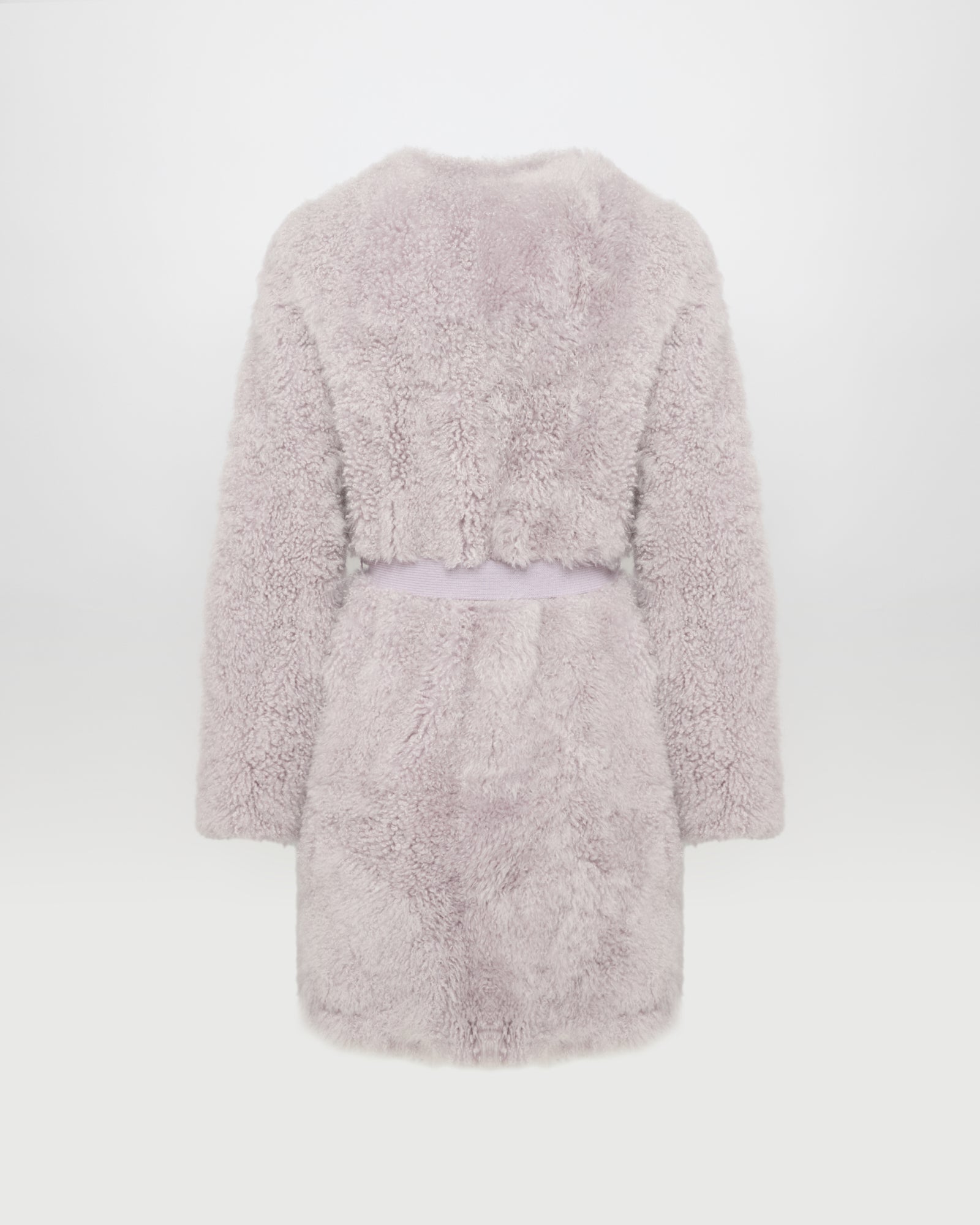 Coat in merino knit and lambskin -Yves Salomon