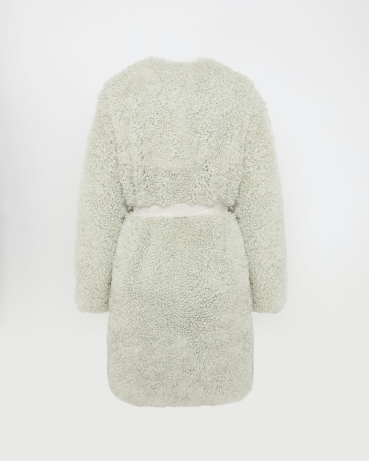 Coat in merino knit and lambskin -Yves Salomon