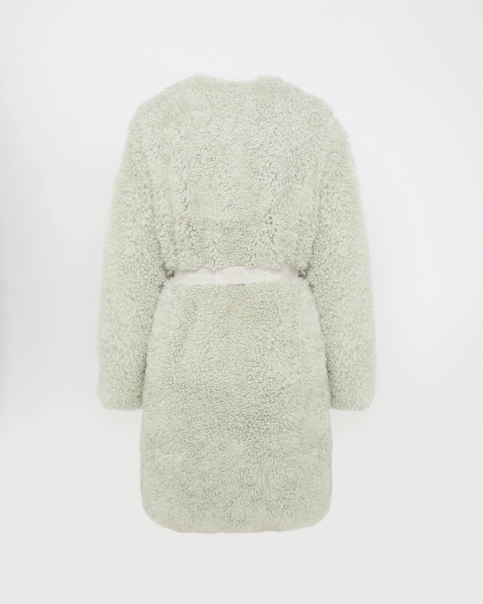 Coat in merino knit and lambskin -Yves Salomon