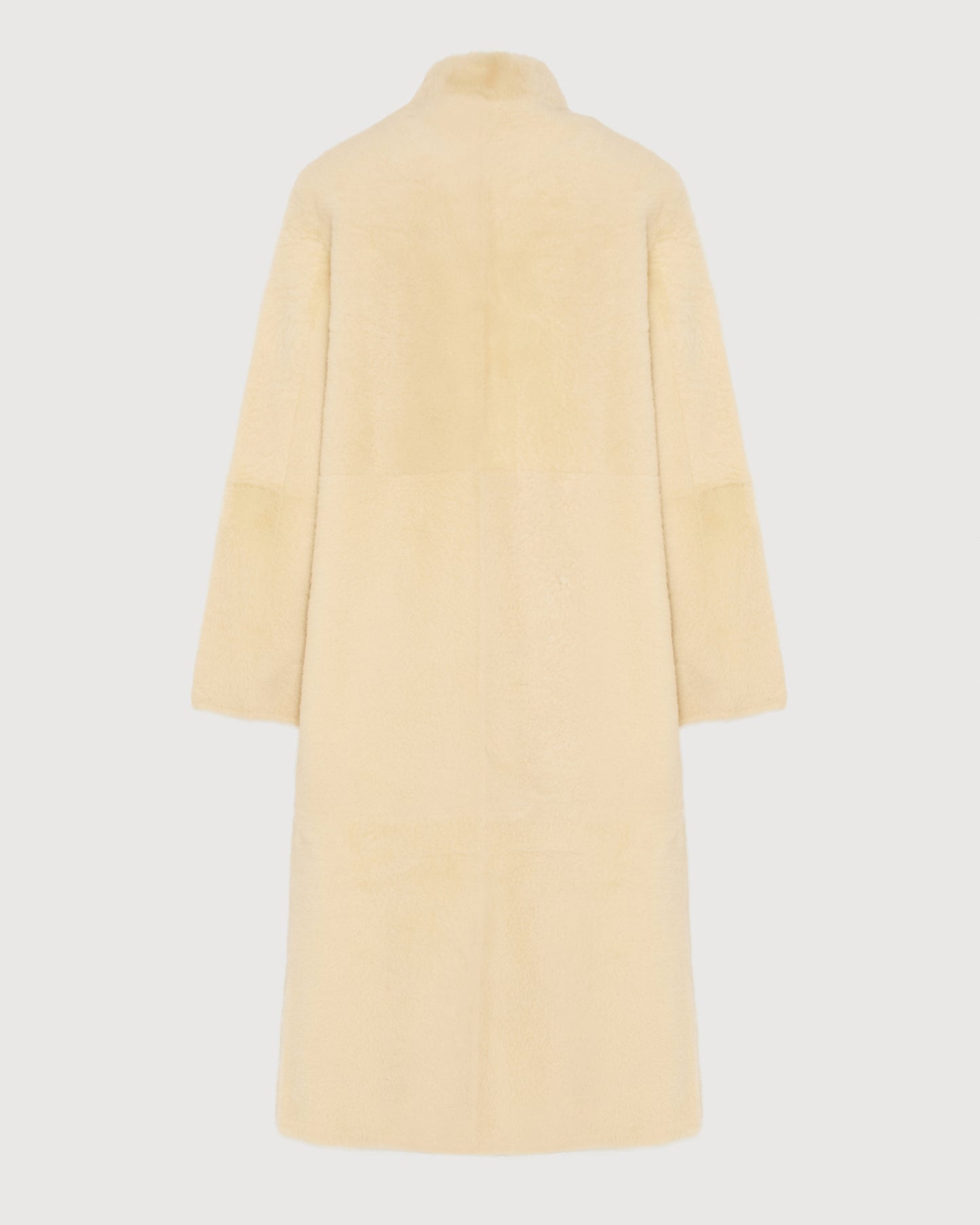 Straight belted shearling coat - Yves Salomon