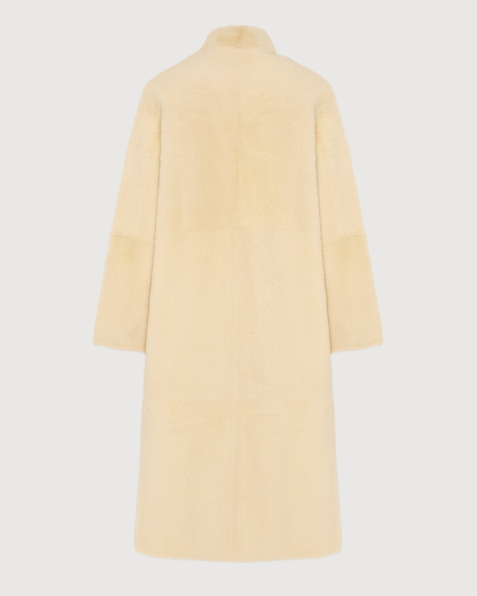 Straight belted shearling coat - Yves Salomon