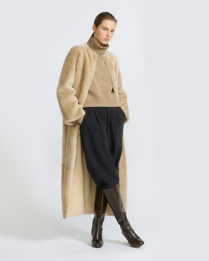 Extra long lambskin shearling coat - Yves Salomon - New Fall/Winter Collection