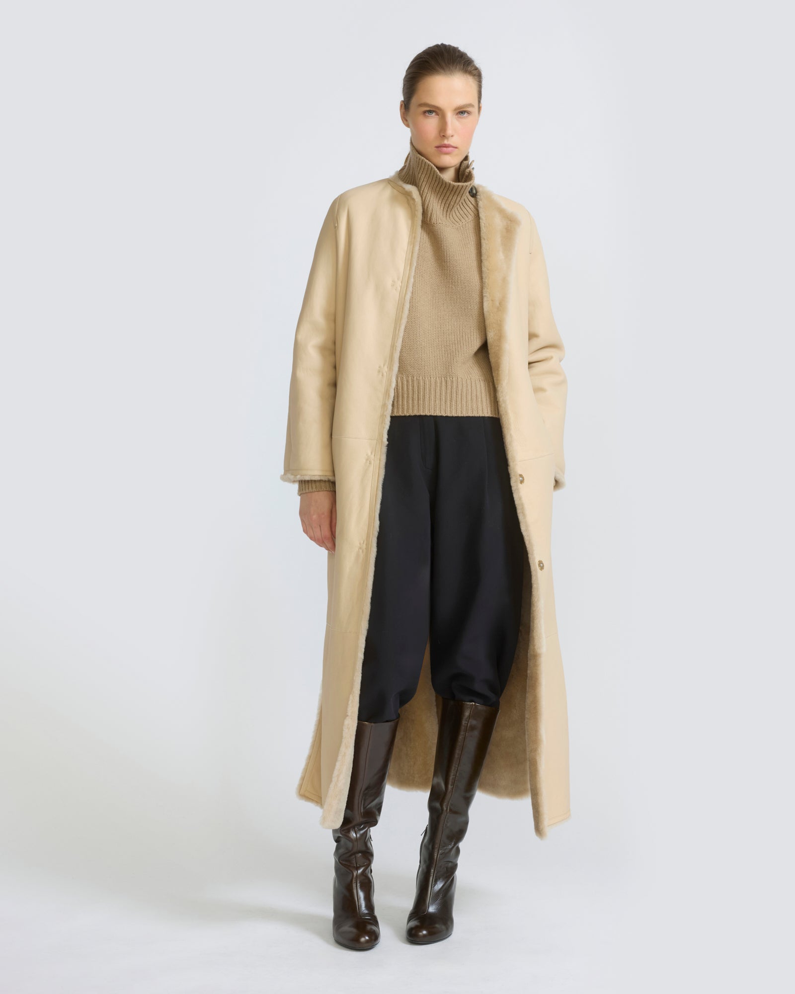 Extra long lambskin shearling coat - Yves Salomon - New Fall/Winter Collection