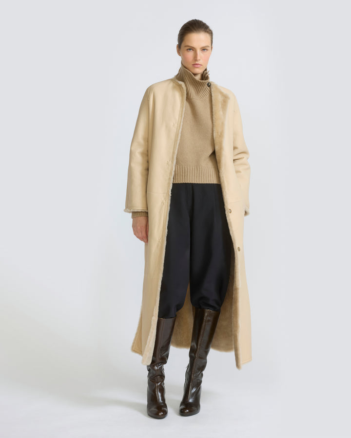 Extra long lambskin shearling coat - Yves Salomon - New Fall/Winter Collection