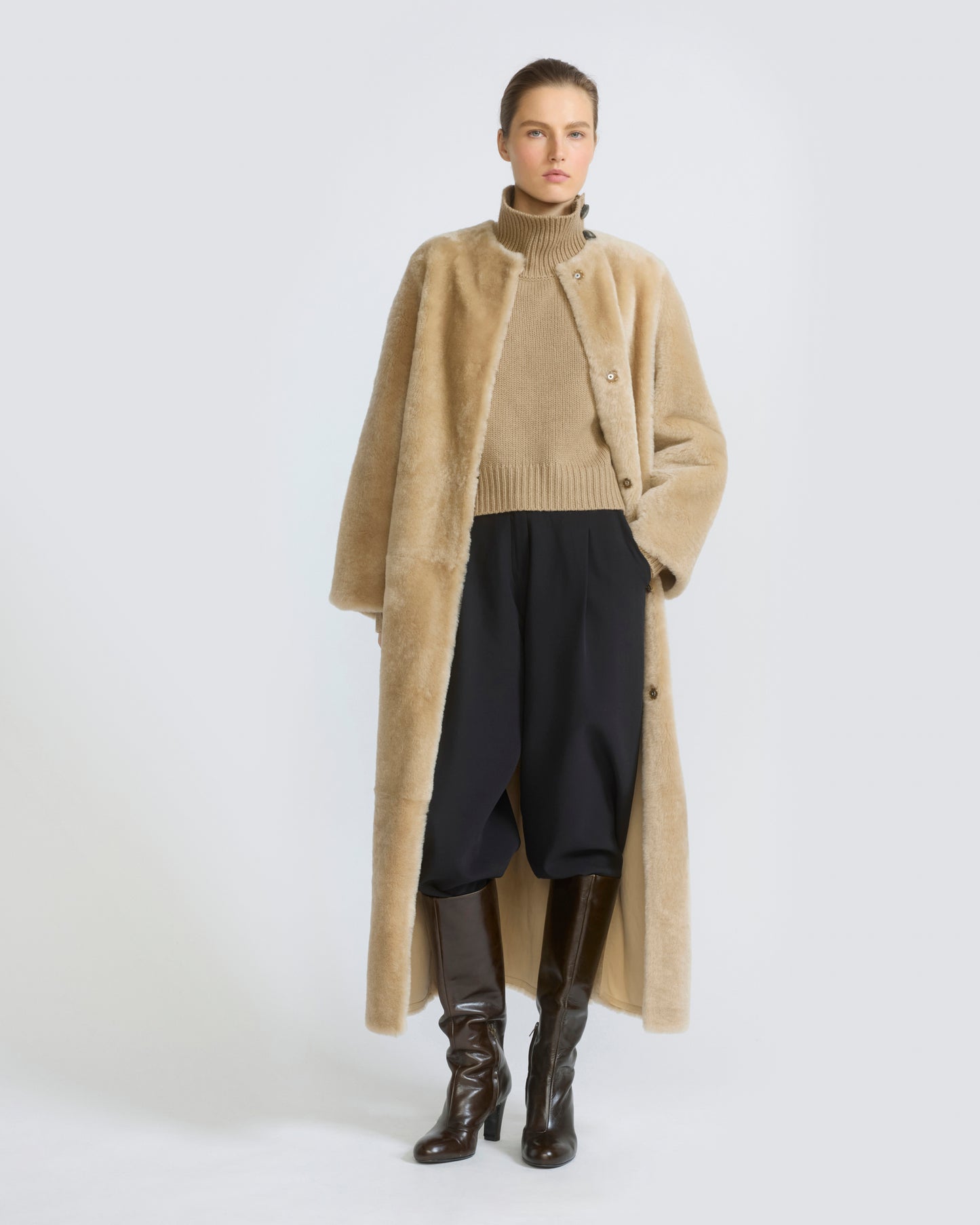 Extra long lambskin shearling coat - Yves Salomon - New Fall/Winter Collection