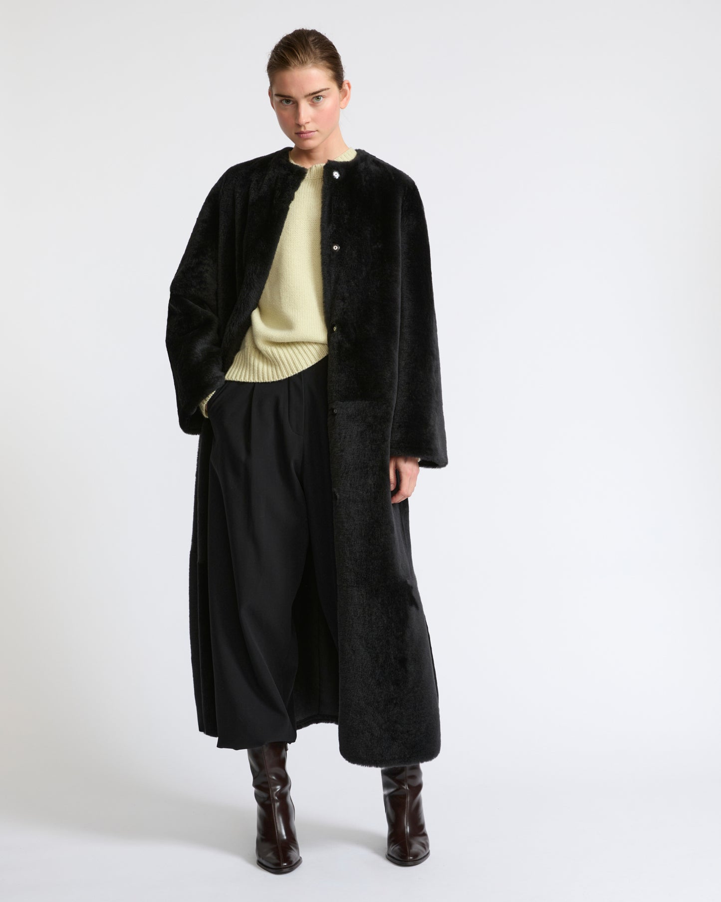 Extra long lambskin shearling coat - Yves Salomon - New Fall Winter Collection
