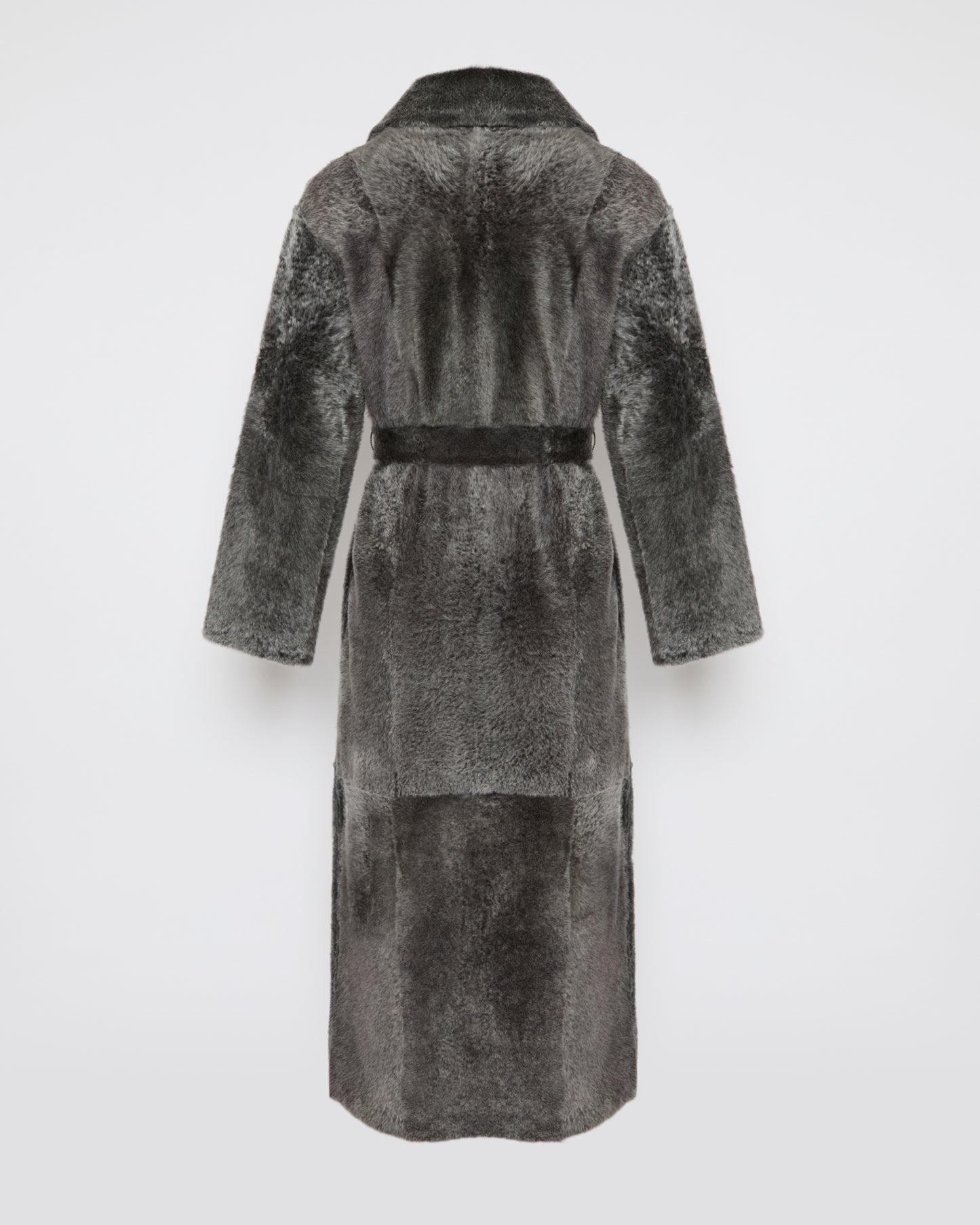Double-breasted astrakan-style lambskin shearling coat -Yves Salomon