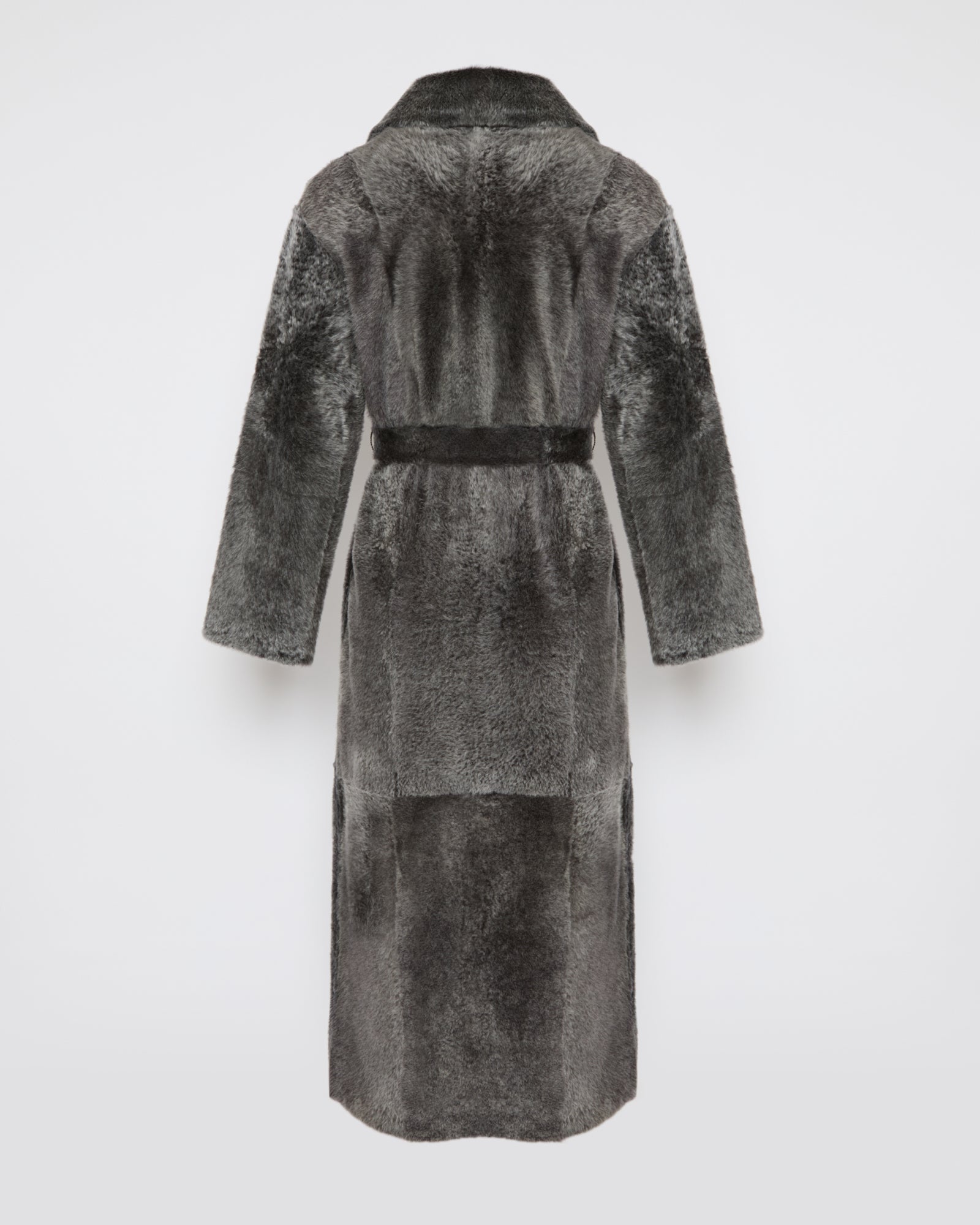 Double-breasted astrakan-style lambskin shearling coat -Yves Salomon