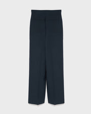 Straight trousers in wool gabardine fabric