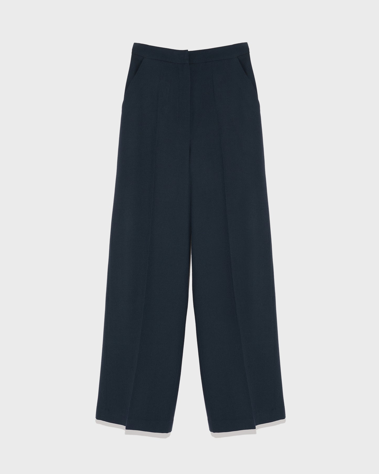 Straight trousers in wool gabardine fabric-Yves salomon-Winter sale & boxing day