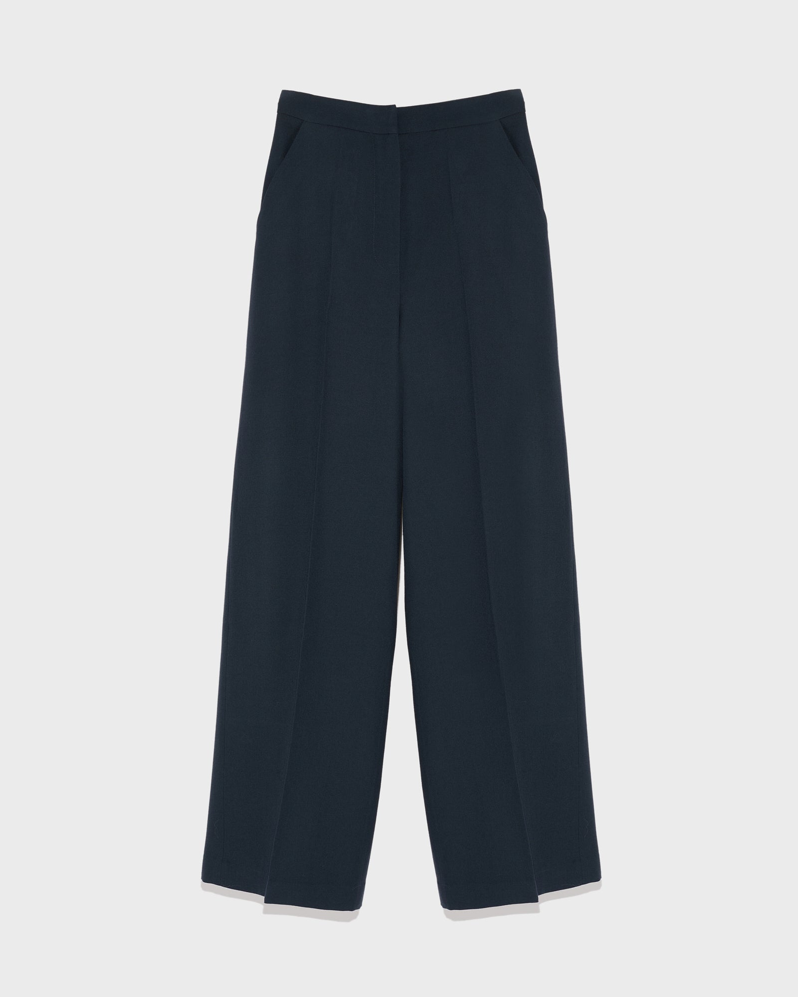 Straight trousers in wool gabardine fabric-Yves salomon-Winter sale & boxing day