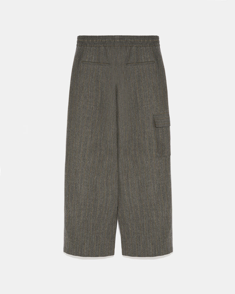 Flannel cargo trousers - grey - Yves Salomon