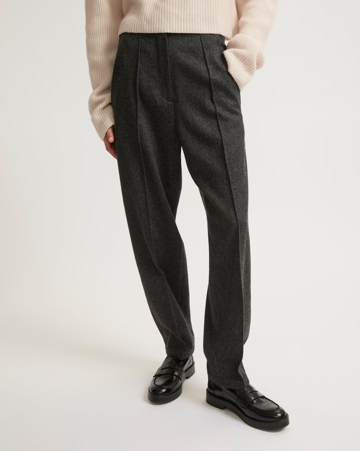 Flannel tailored trousers-Yves salomon-Winter sale & boxing day