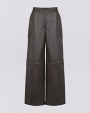 Straight trousers in lambskin leather