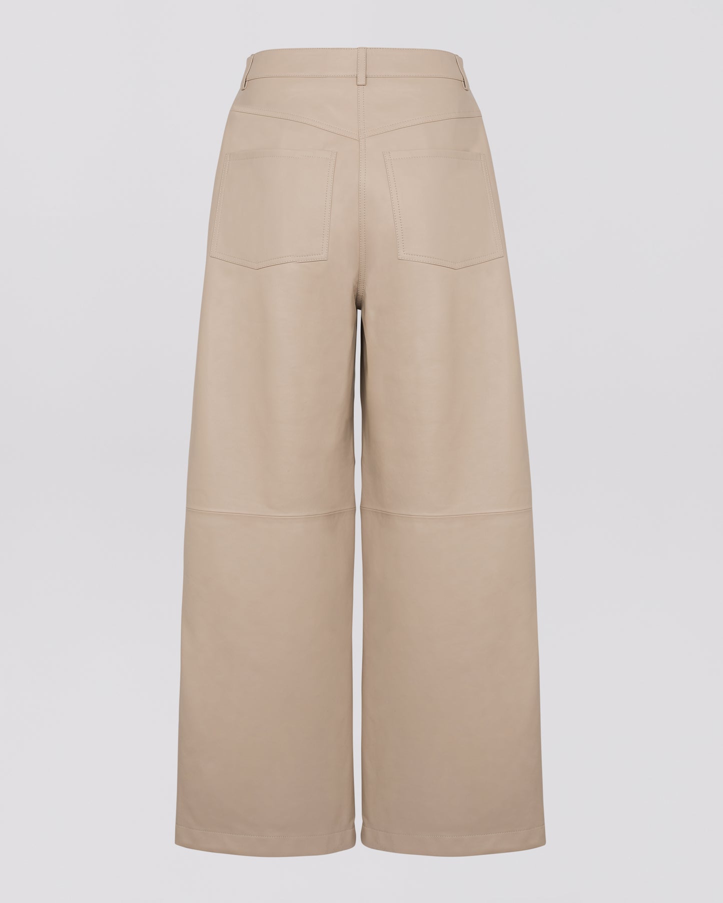 Straight trousers in lamb leather