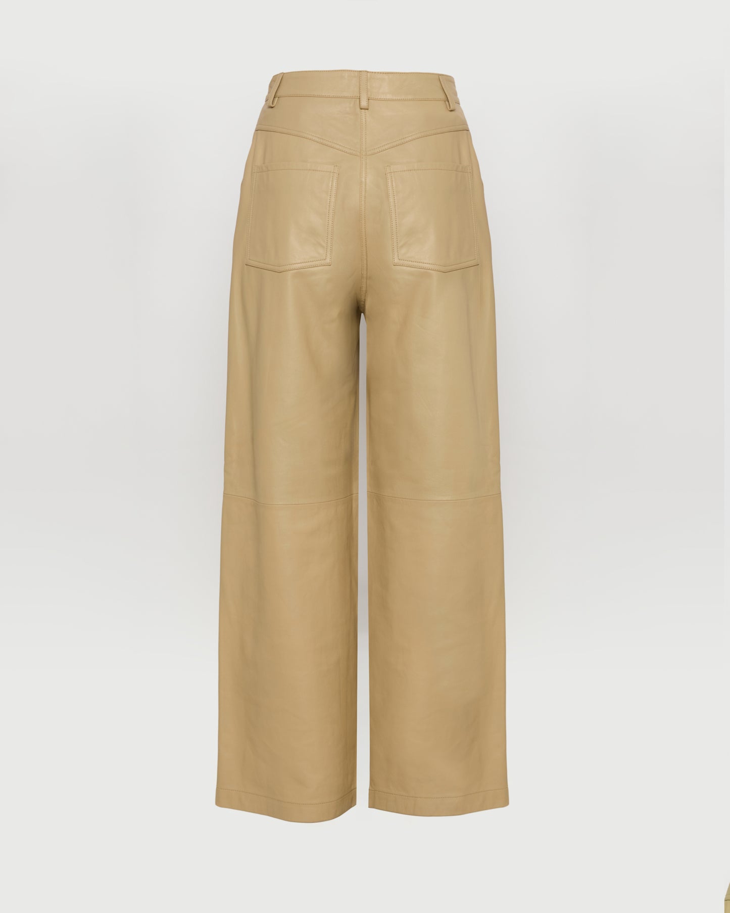 Straight trousers in lamb leather