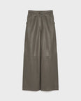 Straight trousers in lamb leather