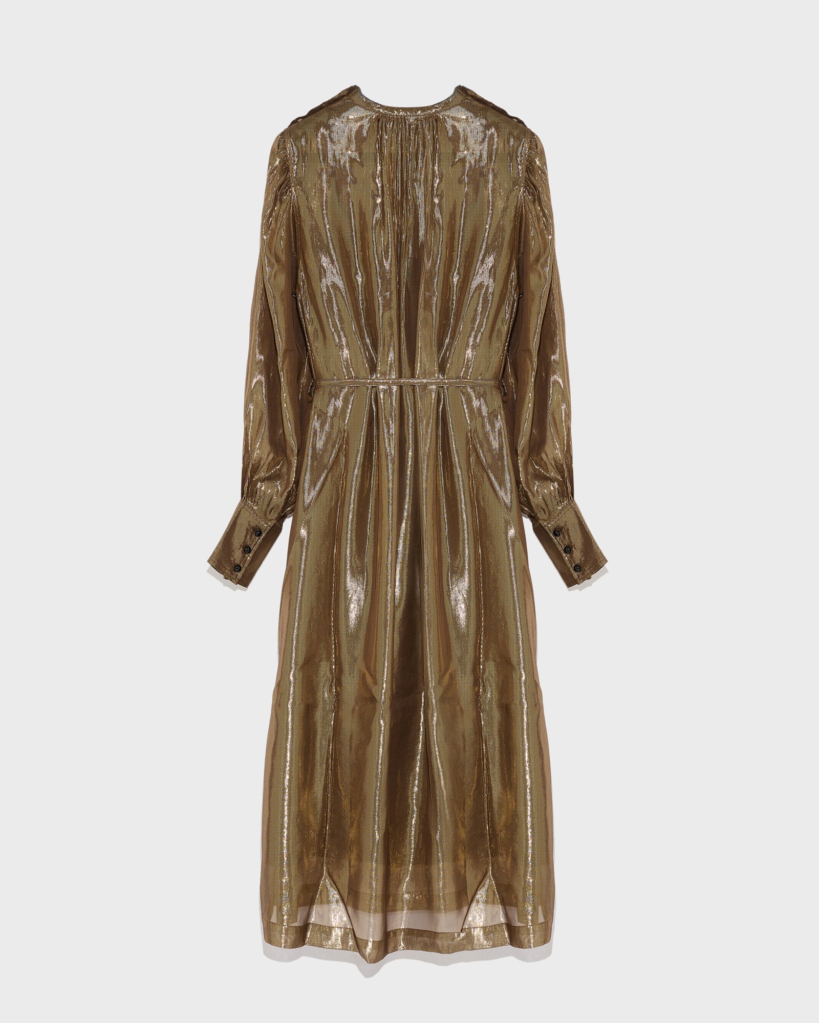 Midi dress in lamé fabric-Yves salomon-Winter sale & boxing day